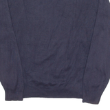 POLO RALPH LAUREN Mens Jumper Blue V-Neck Tight Knit XL