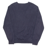 POLO RALPH LAUREN Mens Jumper Blue V-Neck Tight Knit XL