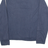 TOMMY HILFIGER Womens Jumper Blue Button Neck Tight Knit XL