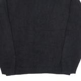 TOMMY HILFIGER Mens Jumper Black High Neck Tight Knit L