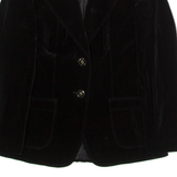 YOUR SIXTH SENSE Womens Blazer Jacket Black Velvet UK 10
