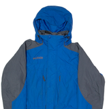 COLUMBIA 2 in 1 Mens Coat Blue Hooded Colourblock M