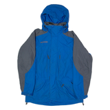 COLUMBIA 2 in 1 Mens Coat Blue Hooded Colourblock M