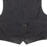 QUADRO Mens Waistcoat Black Leather L