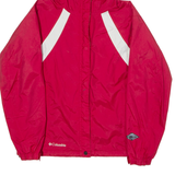 COLUMBIA Womens Jacket Red Hooded Colourblock M