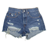 LEVI'S 501 Womens Denim Shorts Blue XS W26