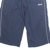 FILA Mens Casual Shorts Blue L W30