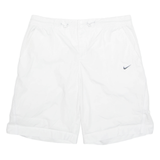NIKE Womens Sports Shorts White UK 18 W32