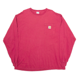 CARHARTT Mens T-Shirt Red Long Sleeve XL
