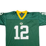 NFL Green Bay Packers Mens Football Shirt Jersey Green USA V-Neck Nylon 2XL