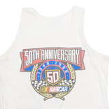 COMPETITORS VIEW Dover Downs Mens Vest White Sleeveless USA L