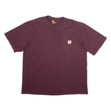 CARHARTT Mens T-Shirt Maroon XL