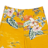 BENETTON Hawaiian Womens Casual Shorts Yellow Floral XS W26