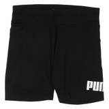 PUMA Womens Casual Shorts Black Slim 2XL W36