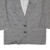 RENE FONTAINE Womens Blazer Jacket Grey L