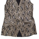 YESSICA Womens Blazer Waistcoat Black Floral S
