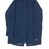 JACK WOLFSKIN Lightweight Womens Parka Jacket Blue Hooded M