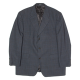 YVES SAINT LAURENT Mens Blazer Jacket Blue Wool Check XL