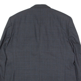 YVES SAINT LAURENT Mens Blazer Jacket Blue Wool Check XL