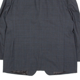 YVES SAINT LAURENT Mens Blazer Jacket Blue Wool Check XL