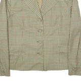 Womens Blazer Jacket Green Check M