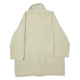 DONAIRE Womens Overcoat Coat Beige Velvet Viscose 90s UK 14