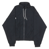 AIR JORDAN Loose Fit Mens Windbreaker Jacket Black Hooded S