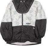 SORRY Womens Puffer Jacket Black Hooded Colourblock L