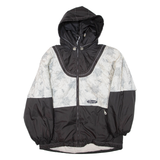 SORRY Womens Puffer Jacket Black Hooded Colourblock L