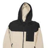Womens Fleece Jacket Cream Hooded M