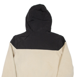 Womens Fleece Jacket Cream Hooded M