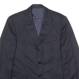 FERRE Mens Blazer Jacket Blue Wool Pinstripe L