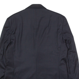 FERRE Mens Blazer Jacket Blue Wool Pinstripe L