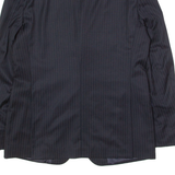 FERRE Mens Blazer Jacket Blue Wool Pinstripe L