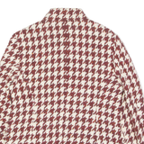 SCAPA Womens Blazer Jacket Red Wool Houndstooth UK 12