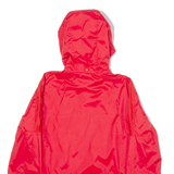 NIKE FC Champel Mens Rain Jacket Red Nylon Hooded XS