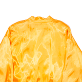 Ruched Trim Womens Bomber Jacket Orange 80s XL