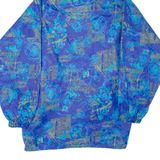 Womens Rain Jacket Blue Hooded Floral M