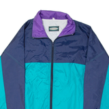 DYNAMITE Womens Shell Jacket Green 90s Colourblock S