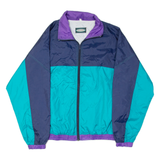 DYNAMITE Womens Shell Jacket Green 90s Colourblock S