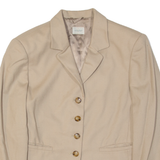 UNITED COLOURS OF BENETTON Womens Blazer Jacket Beige Wool M