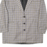 Oversized Womens Blazer Jacket White Wool 90s Check M