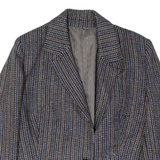 Womens Blazer Jacket Grey Striped S