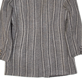Womens Blazer Jacket Grey Striped M