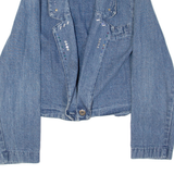 Western Inspired Womens Denim Jacket Blue M