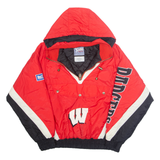 LEE Mens Pullover Jacket Red Nylon Hooded L