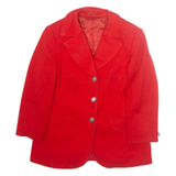 Womens Blazer Jacket Red Wool M
