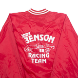 HARTWELL Mens Varsity Jacket Red Nylon M