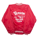 HARTWELL Mens Varsity Jacket Red Nylon M