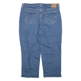 LEVI'S Womens Jeans Blue Relaxed Straight W40 L25